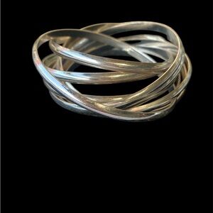 Elegant Silver Bangle Set